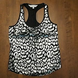 Trina Turk Metallic Leopard Racerback Tank